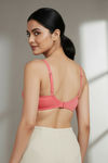 Zivame Double Layered Non Wired 3/4th Coverage Bra - Georgia Peach — thumbnail 3